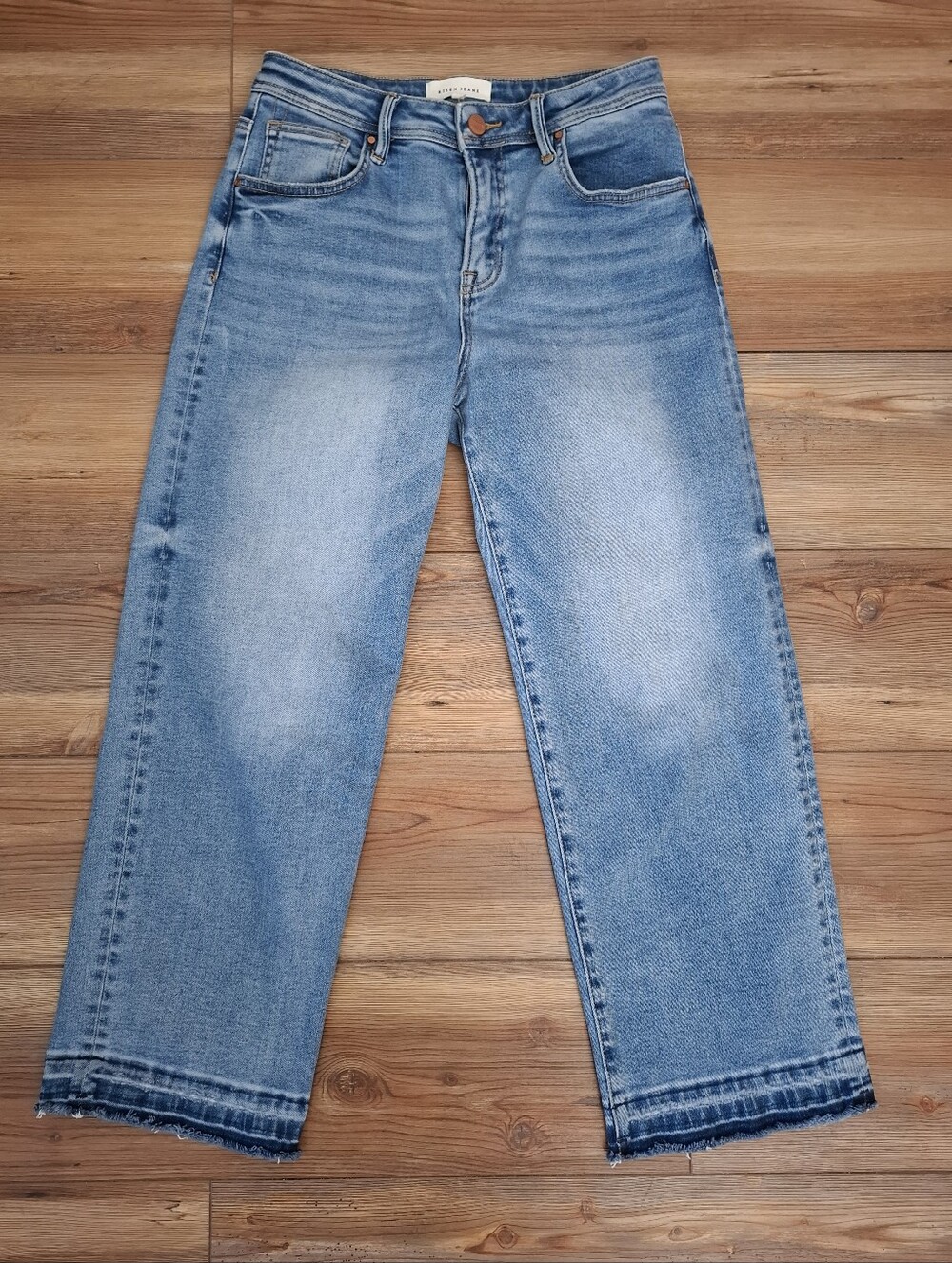Risen Jeans Women's 7 28 Blue Slouchy Cropped Boyfriend